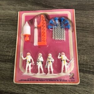 Vtg Space Cake Toppers NOS